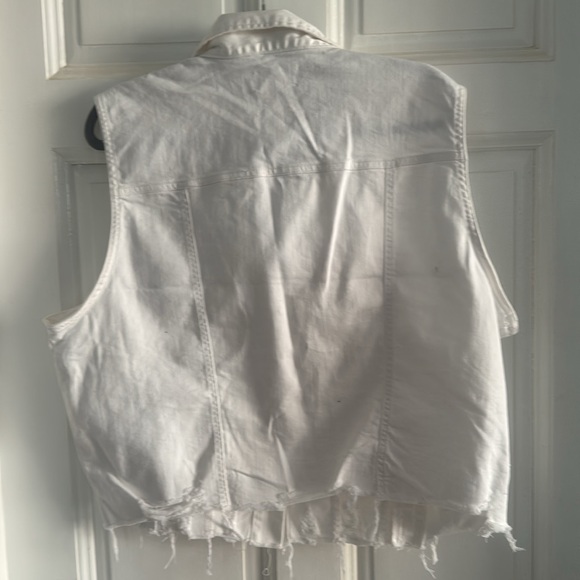 White Denim Vest Risen size 2XL women’s - Picture 4 of 5